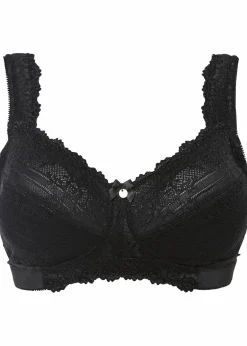 bonprix Große Cups D-H|Nachhaltigere Materialien^Minimizer-BH ohne Bügel mit gepolsterten Trägern schwarz