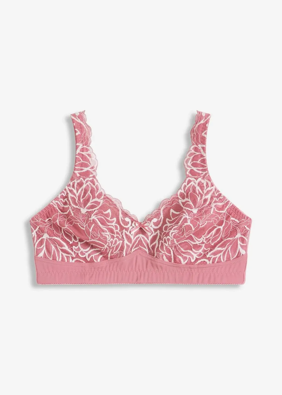 bonprix Wäsche·Dessous|Wäsche·Große Cups D-H^Minimizer-BH ohne Bügel mit gepolsterten Trägern beerensorbet/wollweiß