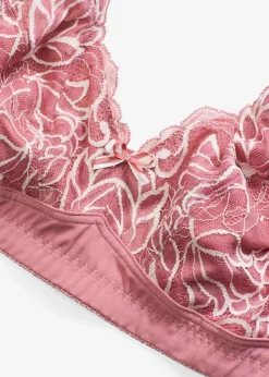 bonprix Wäsche·Dessous|Wäsche·Große Cups D-H^Minimizer-BH ohne Bügel mit gepolsterten Trägern beerensorbet/wollweiß