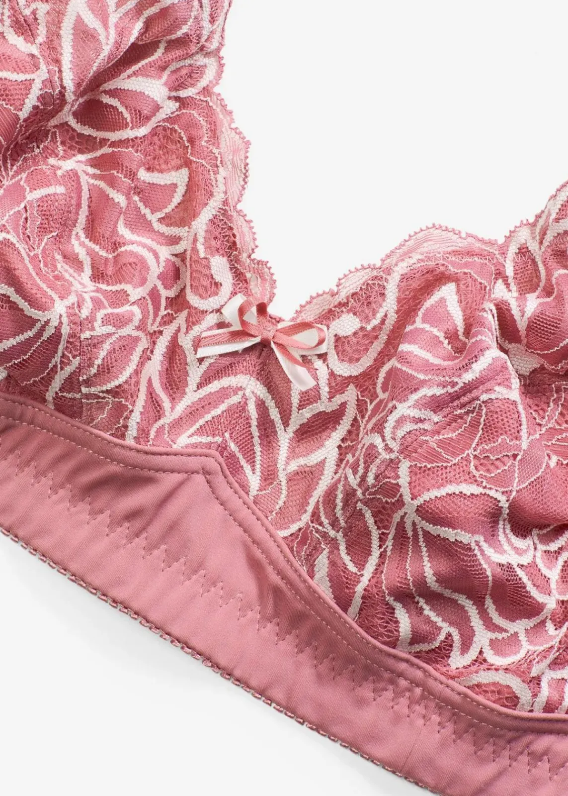 bonprix Wäsche·Dessous|Wäsche·Große Cups D-H^Minimizer-BH ohne Bügel mit gepolsterten Trägern beerensorbet/wollweiß