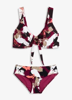 bonprix Nachhaltigere Materialien|Bademode·Bikinis^Minimizer-Bikini mit gepolsterten Trägern (2-tlg.Set) beere bedruckt