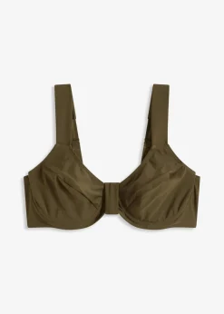 bonprix Nachhaltigere Materialien|Bademode·Bikinis^Minimizer-Bikinioberteil mit breiten Trägern dunkeloliv