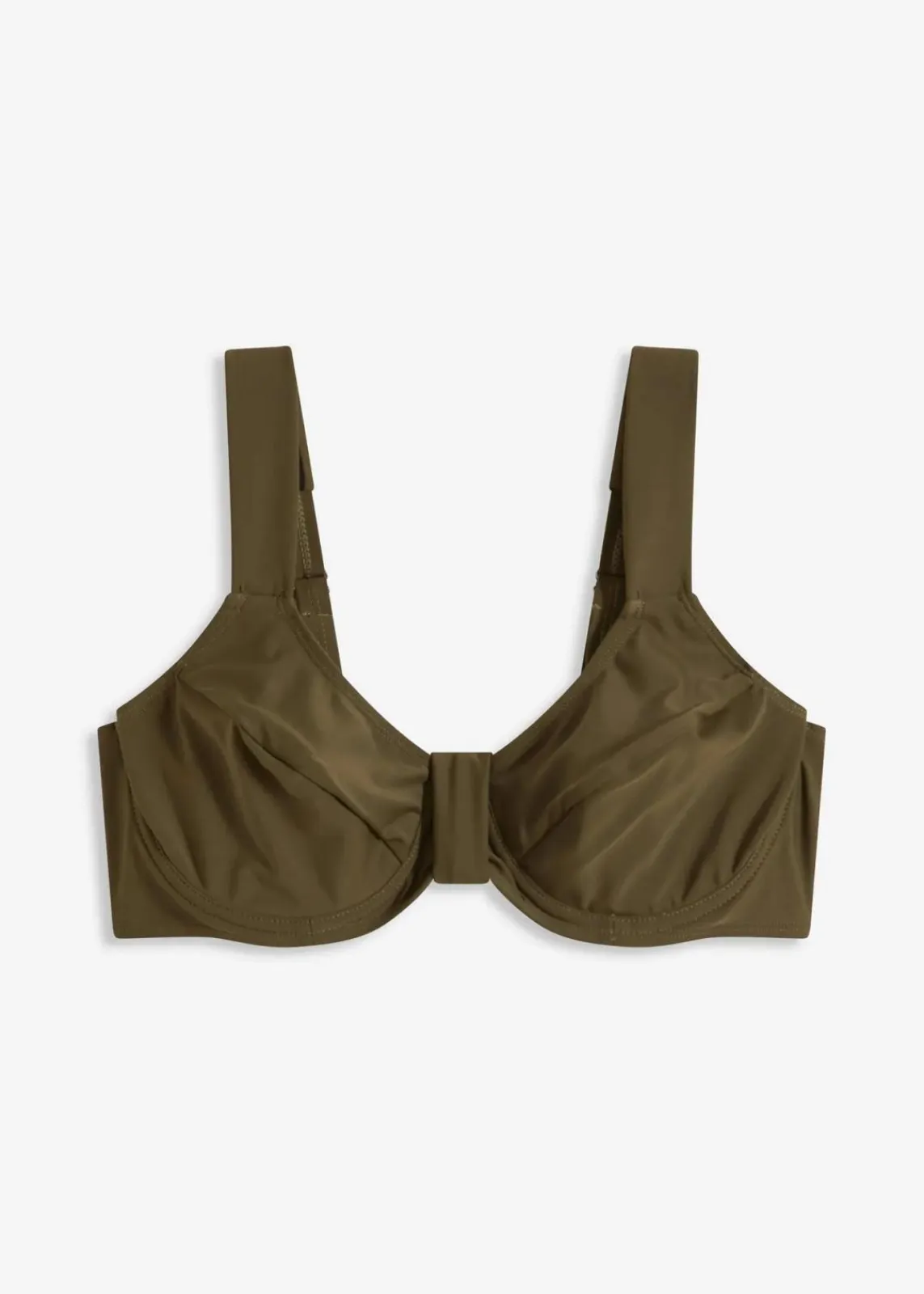 bonprix Nachhaltigere Materialien|Bademode·Bikinis^Minimizer-Bikinioberteil mit breiten Trägern dunkeloliv