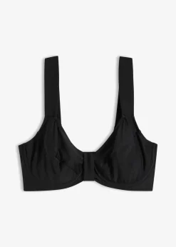 bonprix Große Cups D-F|Nachhaltigere Materialien^Minimizer-Bikinioberteil mit breiten Trägern schwarz