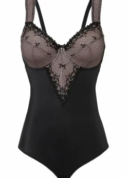 bonprix Wäsche·Bodies|Wäsche·Dessous^Minimizer-Body mit Stickerei schwarz