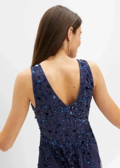 bonprix Bekleidung·Pullover & Strickjacken|Festliche Mode^Mini-Paillettenkleid indigo