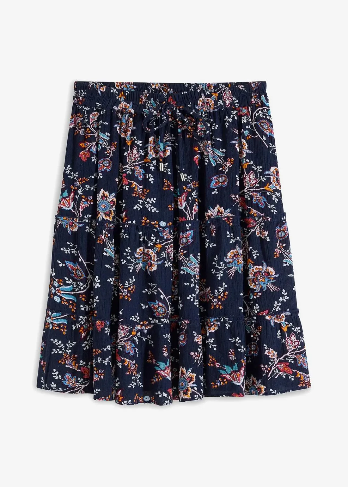 bonprix Bekleidung·Sportbekleidung|Röcke^Minirock aus fließender Viskose dunkelblau floral