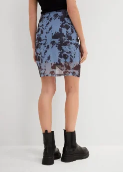 bonprix Bekleidung·Sportbekleidung|Röcke^Minirock aus Mesh blau batik bedruckt