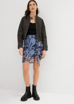bonprix Bekleidung·Sportbekleidung|Röcke^Minirock aus Mesh blau batik bedruckt