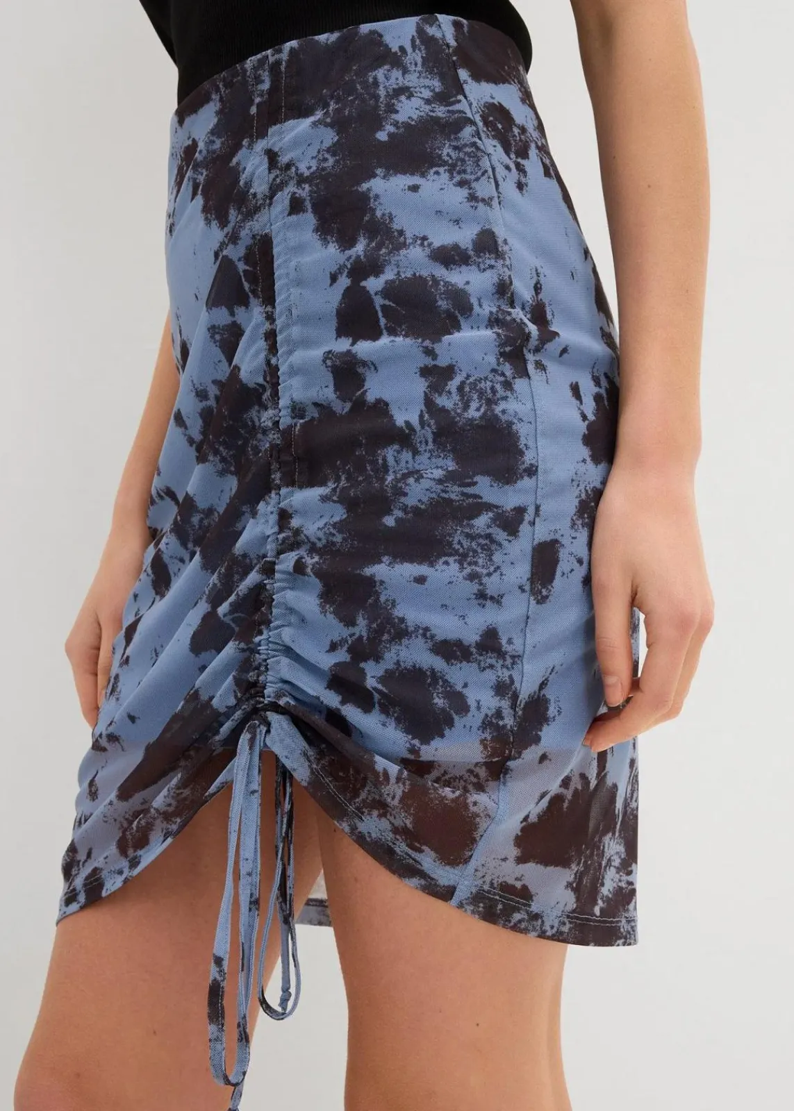 bonprix Bekleidung·Sportbekleidung|Röcke^Minirock aus Mesh blau batik bedruckt