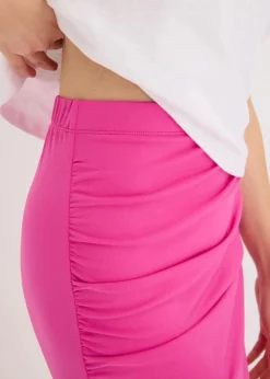bonprix Bekleidung·Sportbekleidung|Röcke^Minirock mit Raffungen fuchsia