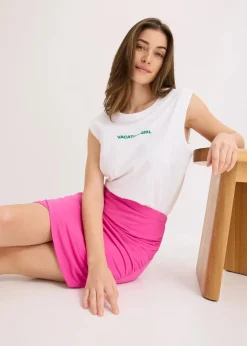 bonprix Bekleidung·Sportbekleidung|Röcke^Minirock mit Raffungen fuchsia