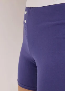 bonprix Wäsche·Baumwollunterwäsche|Wäsche·Höschen^Mittellange Damen Boxer mit Bio-Baumwolle (4er Pack) dunkelpazifik+weiß+schwarz+mentholblau