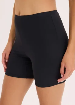 bonprix Wäsche·Höschen|Nachhaltigere Materialien^Mittellange Taillenboxer (4er Pack) weiß+schwarz