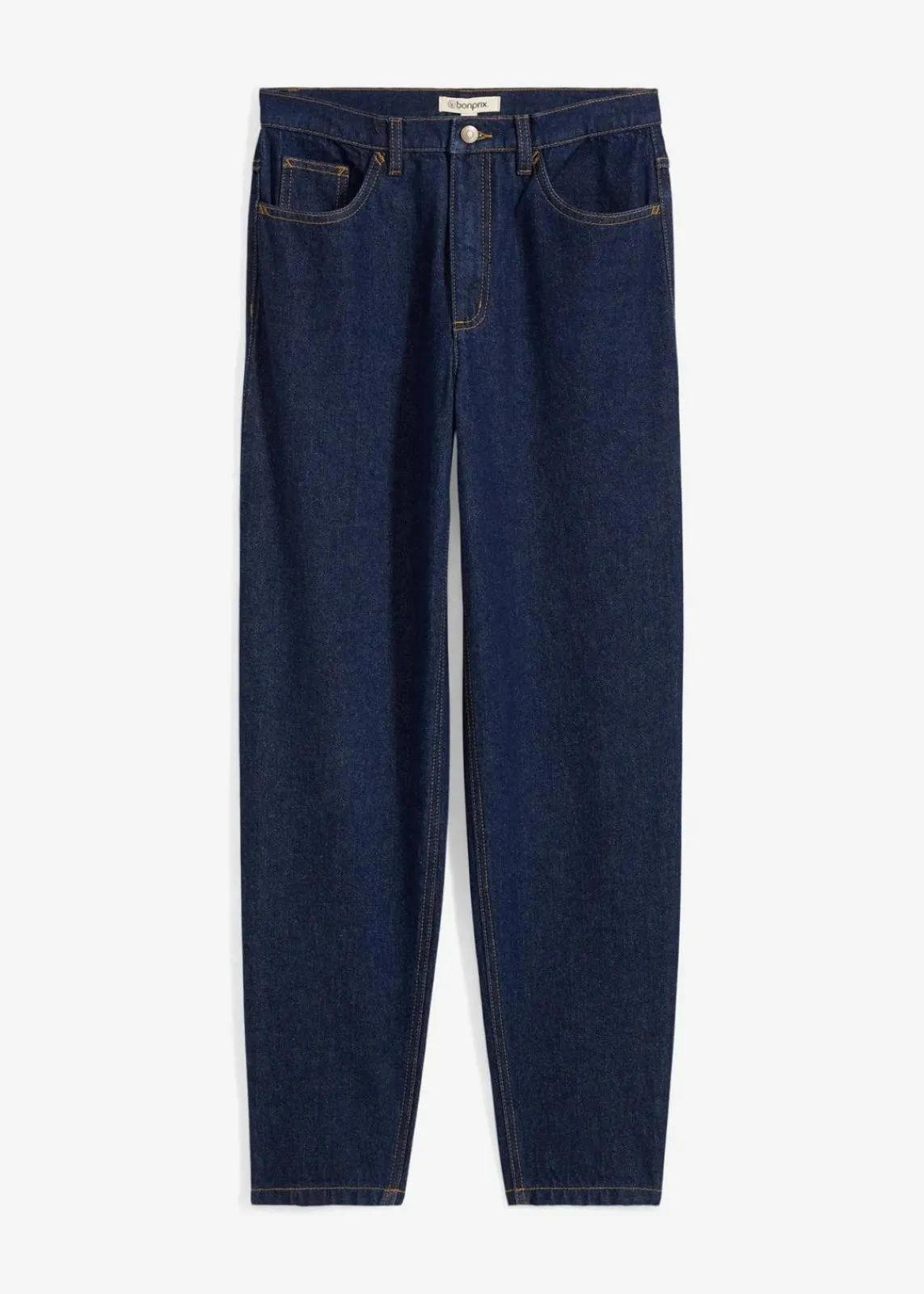 bonprix Bekleidung·Shirts & Tops|Jeans^Mom Jeans High Waist, cropped tiefblau denim ungewaschen