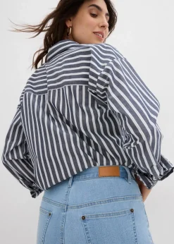 bonprix Jeans|Bekleidung·Shirts & Tops^Mom Jeans High Waist, Stretch eisblau denim used