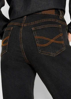bonprix Jeans|Bekleidung·Shirts & Tops^Mom Jeans Mid Waist, long schwarz