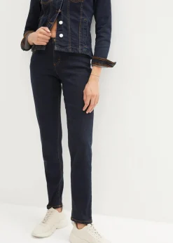 bonprix Jeans|Bekleidung·Shirts & Tops^Mom Jeans Mid Waist, long dunkelblau
