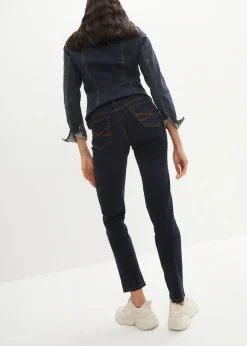 bonprix Jeans|Bekleidung·Shirts & Tops^Mom Jeans Mid Waist, long dunkelblau