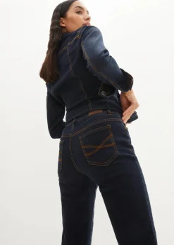 bonprix Jeans|Bekleidung·Shirts & Tops^Mom Jeans Mid Waist, long dunkelblau
