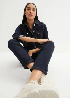 bonprix Jeans|Bekleidung·Shirts & Tops^Mom Jeans Mid Waist, long dunkelblau