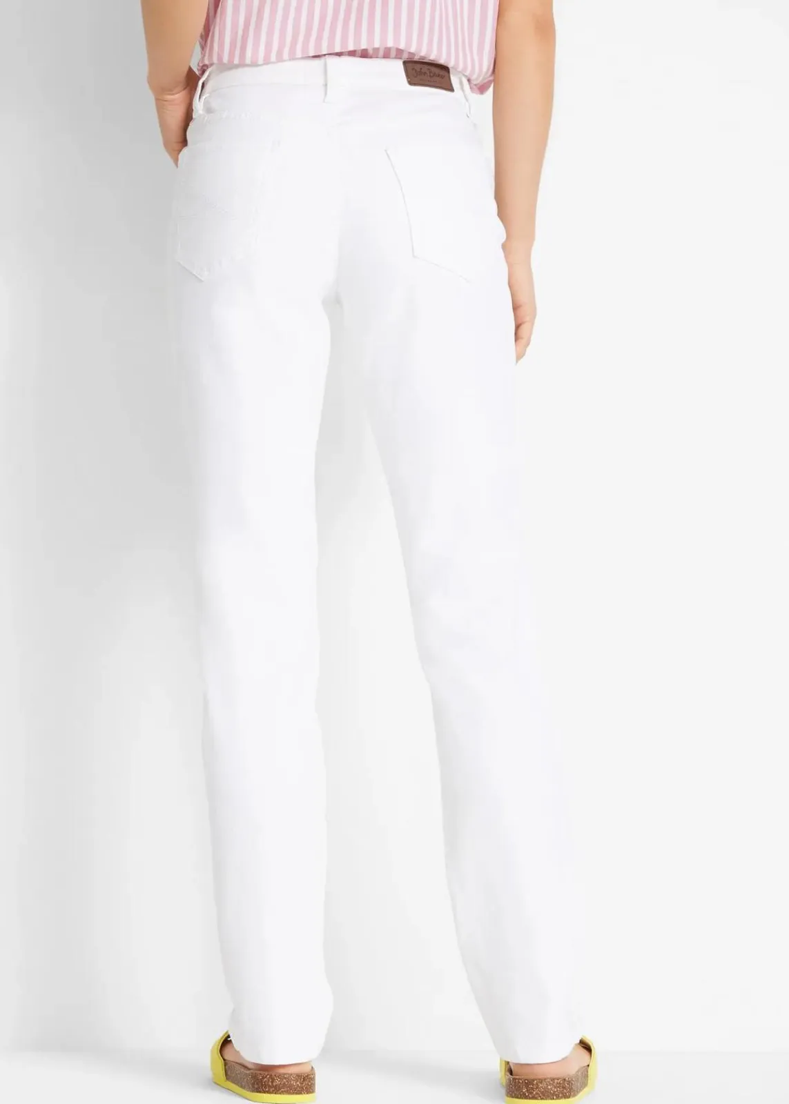 bonprix Bekleidung·Shirts & Tops|Jeans^Mom Jeans Mid Waist, long weiß