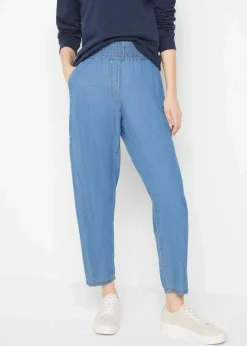 bonprix Bekleidung·Shirts & Tops|Jeans^Mom-Jeans High Waist, Bio-Baumwolle hellblau denim