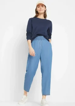 bonprix Bekleidung·Shirts & Tops|Jeans^Mom-Jeans High Waist, Bio-Baumwolle hellblau denim