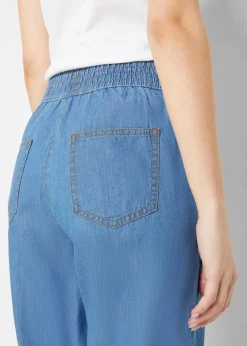 bonprix Bekleidung·Shirts & Tops|Jeans^Mom-Jeans High Waist, Bio-Baumwolle hellblau denim