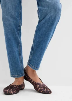 bonprix Bekleidung·Shirts & Tops|Jeans^Mom-Jeans High Waist, cropped mittelblau denim used