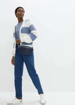 bonprix Nachhaltigere Materialien|Jeans^Mom-Jeans, High Waist, Stretch dunkelblau denim