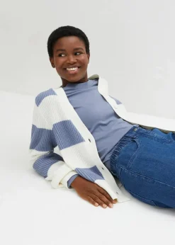 bonprix Nachhaltigere Materialien|Jeans^Mom-Jeans, High Waist, Stretch dunkelblau denim