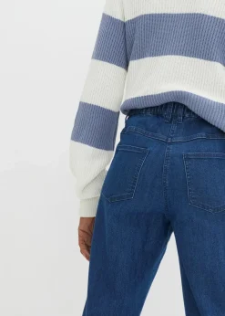 bonprix Nachhaltigere Materialien|Jeans^Mom-Jeans, High Waist, Stretch dunkelblau denim