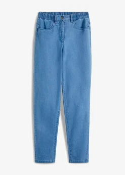 bonprix Bekleidung·Shirts & Tops|Jeans^Mom-Jeans, High Waist, Stretch hellblau denim