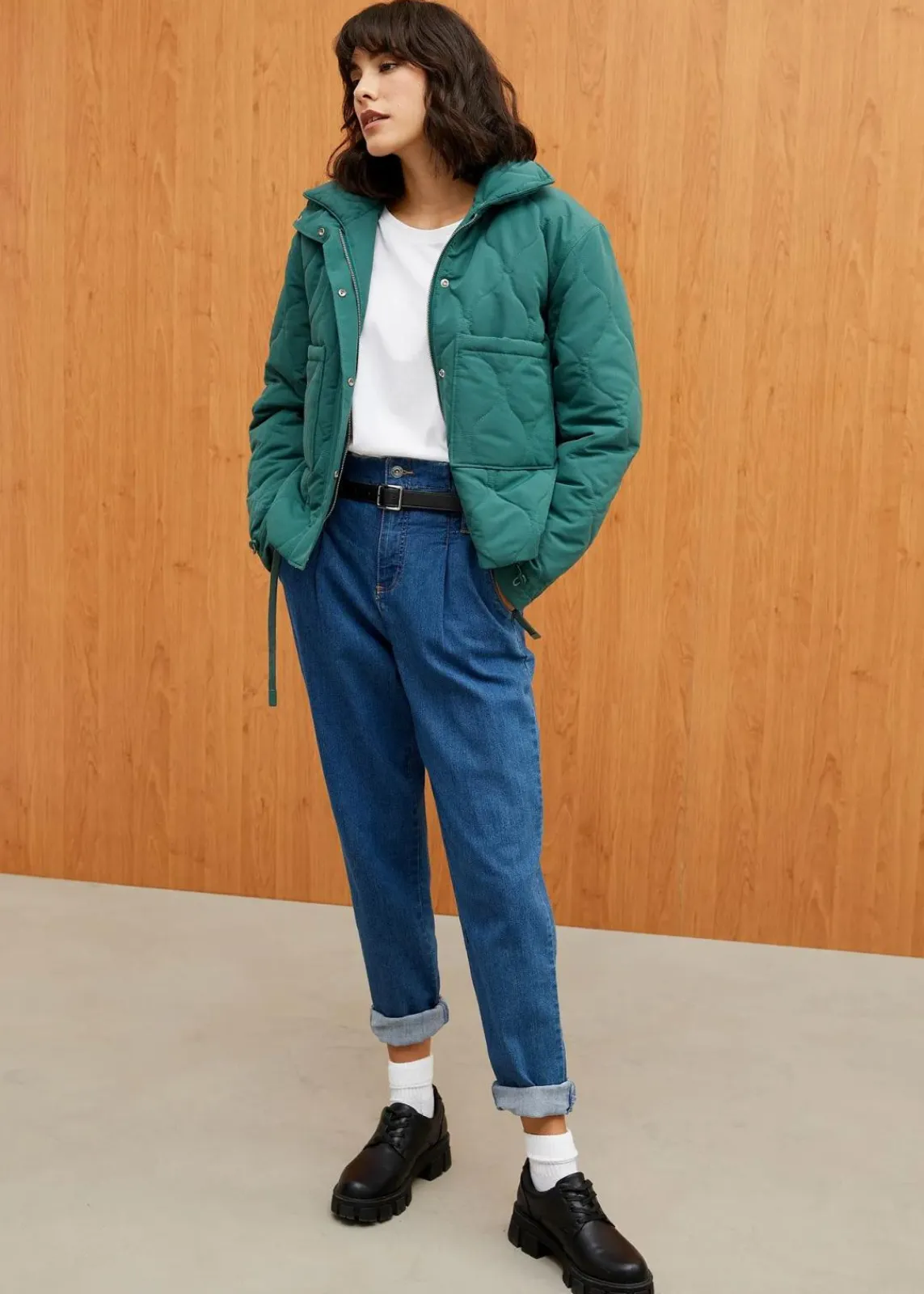 bonprix Jeans|Bekleidung·Shirts & Tops^Mom-Jeans, High Waist, Stretch blau denim