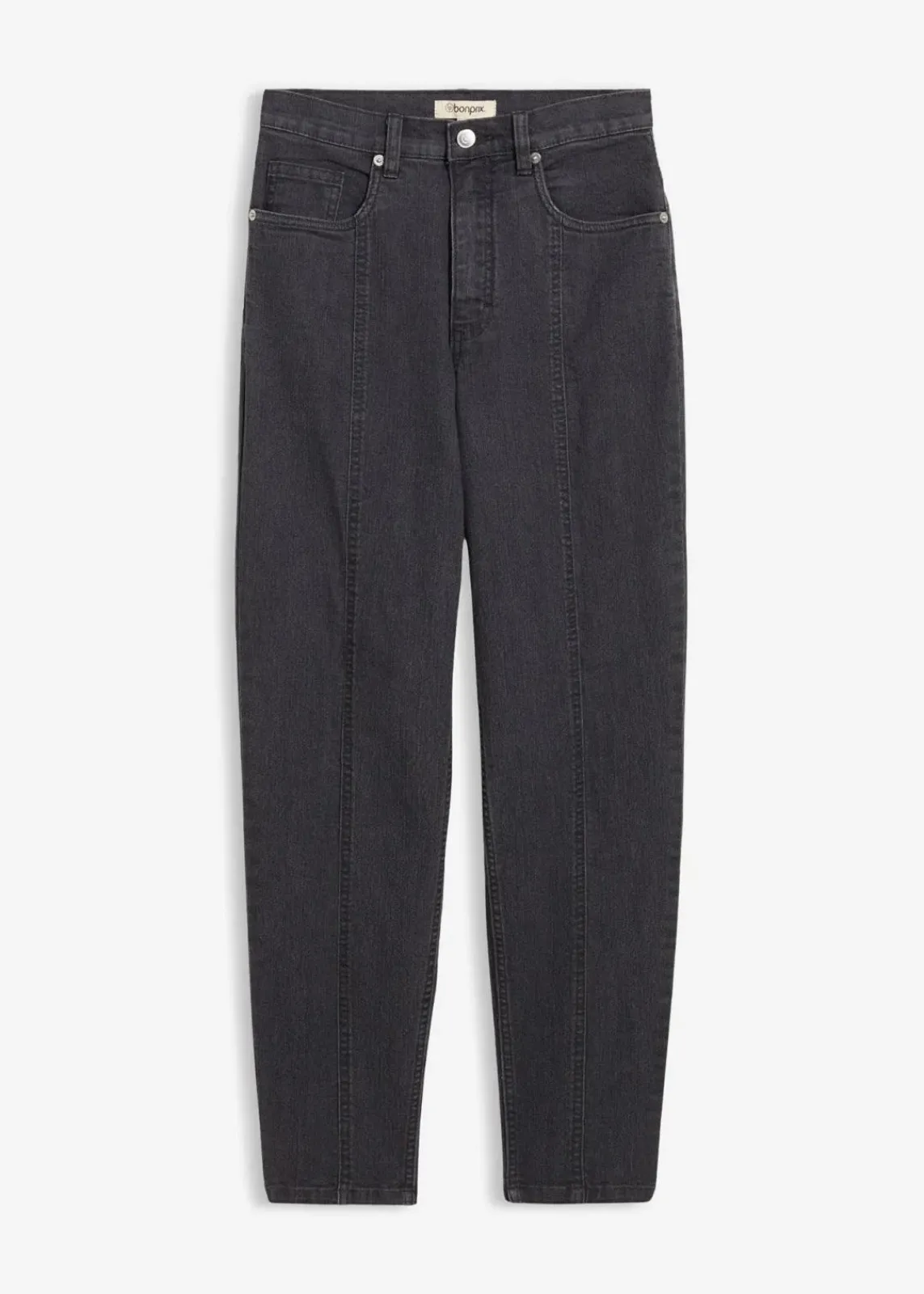 bonprix Jeans|Bekleidung·Shirts & Tops^Mom-Jeans High Waist, Stretch dunkelgrau denim