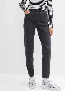 bonprix Jeans|Bekleidung·Shirts & Tops^Mom-Jeans High Waist, Stretch dunkelgrau denim