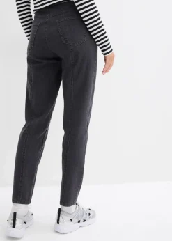 bonprix Jeans|Bekleidung·Shirts & Tops^Mom-Jeans High Waist, Stretch dunkelgrau denim