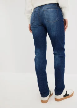bonprix Kurzgrößen|Bekleidung·Shirts & Tops^Mom-Jeans Mid Waist blau used