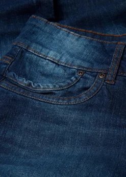 bonprix Kurzgrößen|Bekleidung·Shirts & Tops^Mom-Jeans Mid Waist blau used