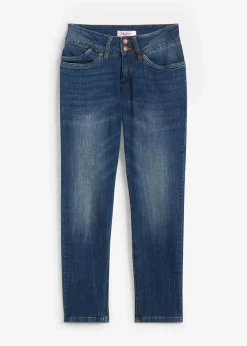 bonprix Jeans|Kurzgrößen^Mom-Jeans Mid Waist blau used