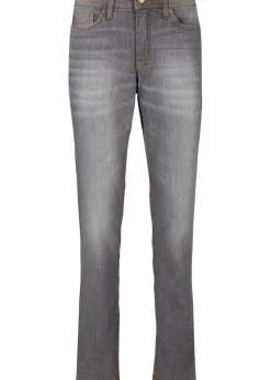 bonprix Jeans|Kurzgrößen^Mom-Jeans Mid Waist, Komfort-Stretch grau used