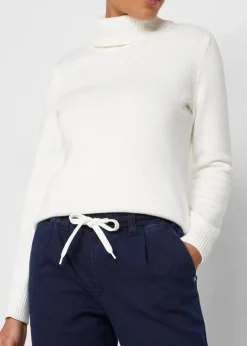 bonprix Bekleidung·Shirts & Tops|Thermobekleidung^Mom-Jeans Mid Waist, Thermo mit Bequembund dunkelblau denim