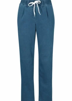 bonprix Jeans|Thermobekleidung^Mom-Jeans Mid Waist, Thermo mit Bequembund blau denim