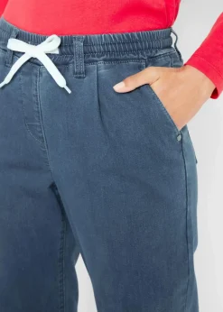 bonprix Jeans|Thermobekleidung^Mom-Jeans Mid Waist, Thermo mit Bequembund blau denim