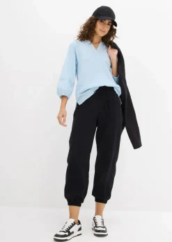 bonprix Hosen|Bekleidung·Kleider^Musselin Hose mit Smockbund schwarz