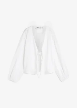 bonprix Bekleidung·Hosen|Jacken & Mäntel^Musselin-Bolero weiß