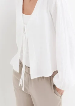 bonprix Bekleidung·Hosen|Jacken & Mäntel^Musselin-Bolero weiß