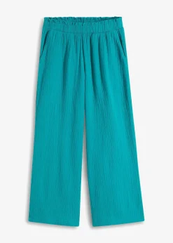 bonprix Hosen|Bekleidung·Kleider^Musselin-Culotte aus Baumwolle smaragd