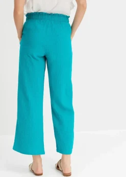 bonprix Hosen|Bekleidung·Kleider^Musselin-Culotte aus Baumwolle smaragd